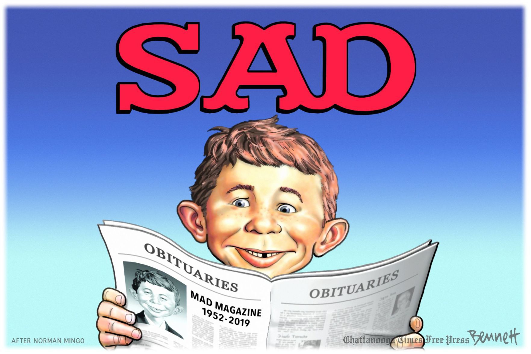 Bennett editorial cartoon